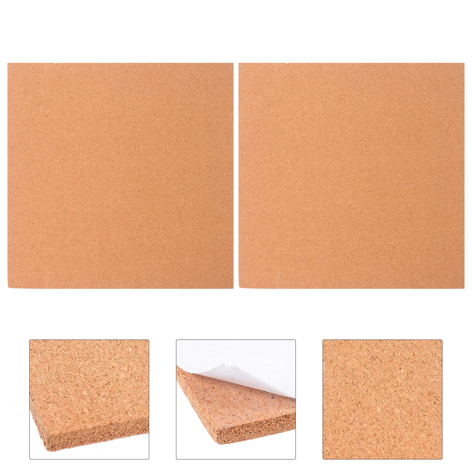 2Pcs 고급 나무 코르크 보드 사진 메모를위한 현대 예술적 메시지 보드 DIY 배경 벽 홈 오피스 장식
