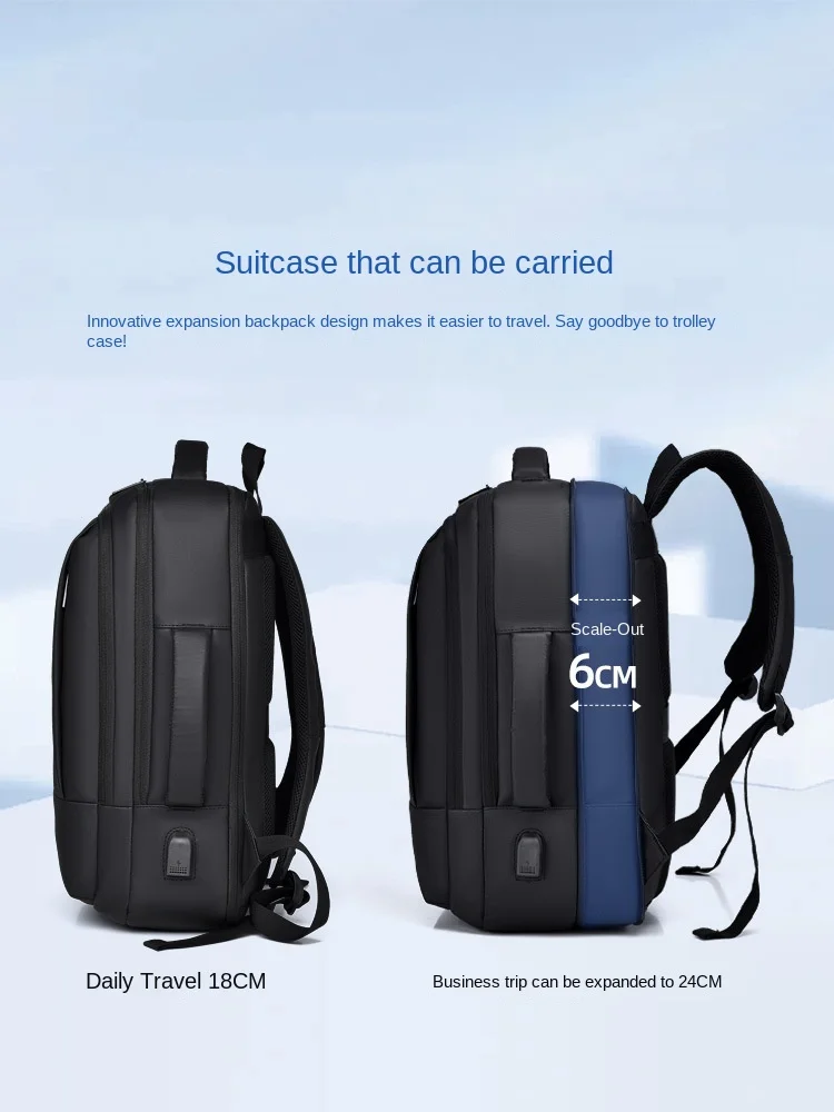 QINNXER Backpack men's expansion multifinonal travel large capacity luggage Laptop computer bag 17 inches mochila viaje bolsa