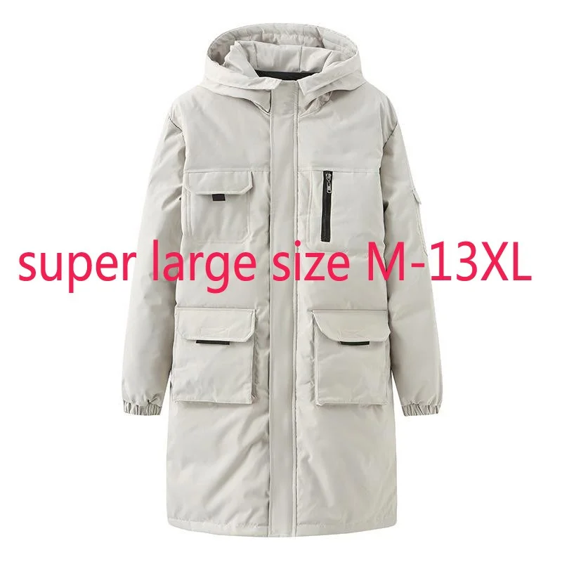 

New Arrival White Duck Down Fashion Super Large Men Down Clothing Long Thick Casual Winter Jacket Men Plus Size M-11XL 12XL 13XL
