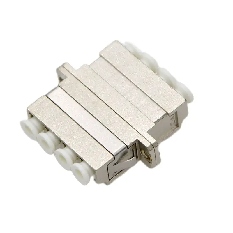 

GONGFENG 10PCS New Hot Optical Fiber Connector LC Quad Flange Coupler Metal Single Multimode Adapter Special sale