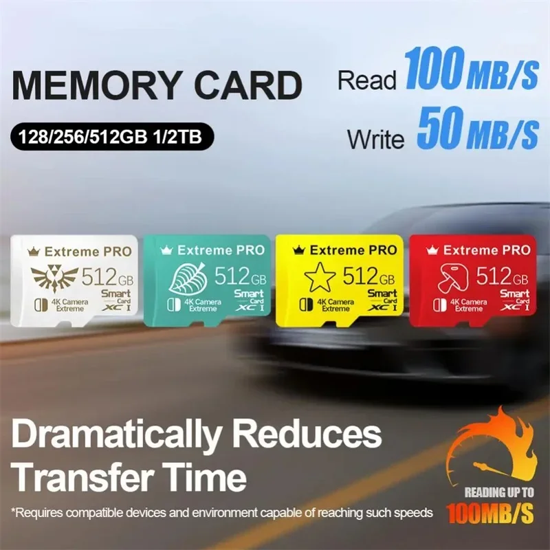 thumbnail image 4 of Tarjeta de memoria mini de alta velocidad original de 2 TB, tarjeta de memoria SD de clase 10 de 1 TB, tarjeta SD de 512/256/128 GB para accesorios de Nintendo Switch, 4 of 5