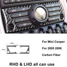 

Carbon Fiber Sticker AC Frame Air Conditioning Panel Interiors Car Accessories For Mini Cooper S One Hatch R50 R53 2005 2006