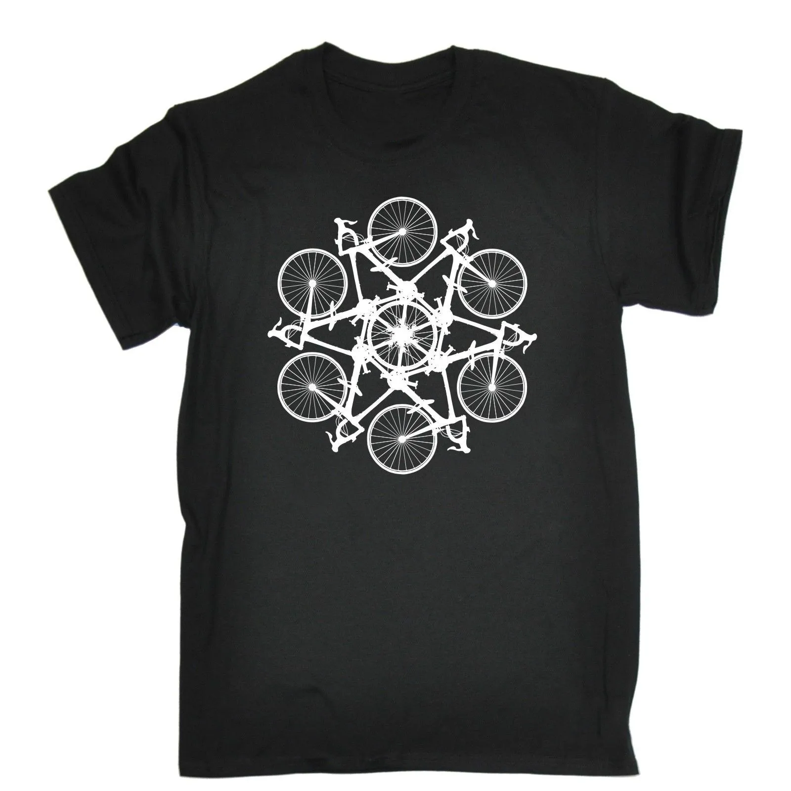 

Bicycles Circle Bike Kaleidospoke BMX Cycling Cyclist Gift T Shirt. Short Sleeve 100% Cotton Casual T-shirt Loose Top Size S-3XL