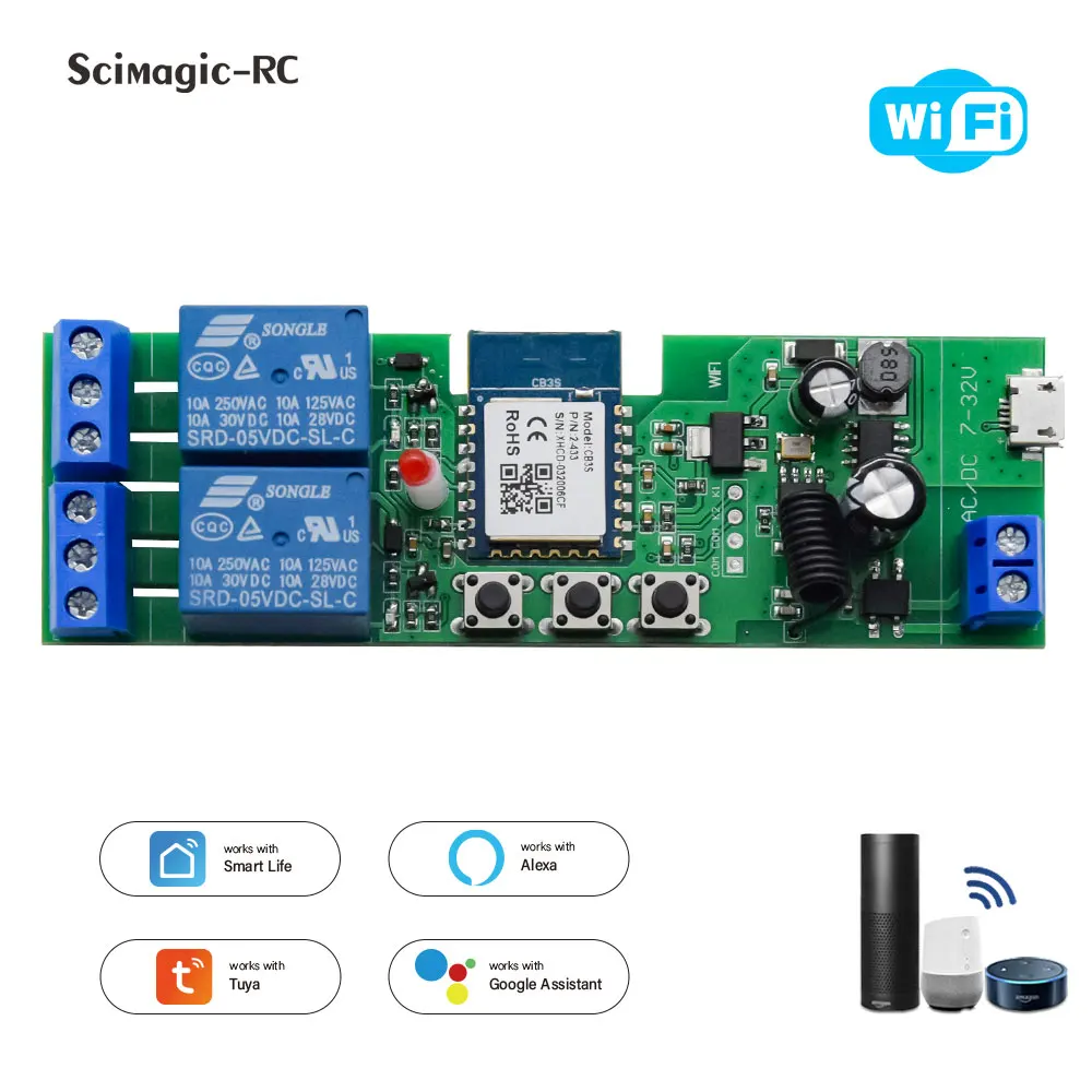 Tuya WiFi-Modul für intelligente Garagentorsteuerung