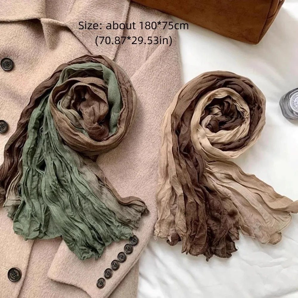 Polyester Lightweight Gradient Scarf for Women and Men