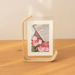Nordic Wooden Acrylic Picture Frame - Stylish Photo Display for Home and Office Decor (A1)