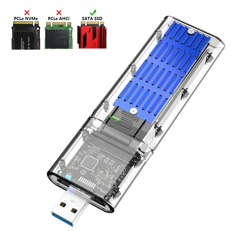 ܺ M.2 NGFF SATA SSD Ŭ  USB3.0 Gen1 PC  5 ⰡƮ/  SATA SSD ϵ ̺ ̽