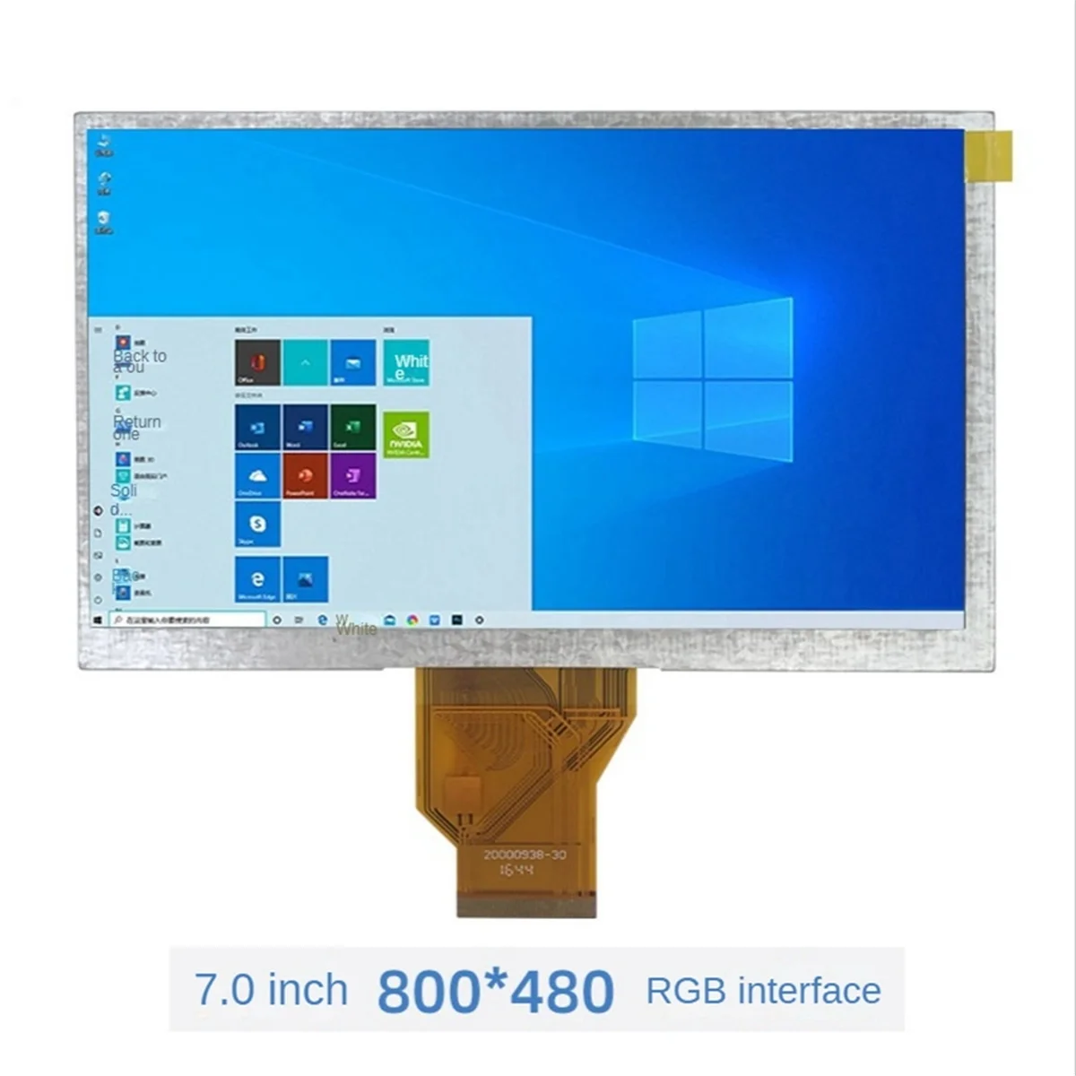 7 Inch TFT LCD Screen Universal Display 50 Pins HD 800X480 Repair Replacement Monitor for Car Vehicle Replace Scree