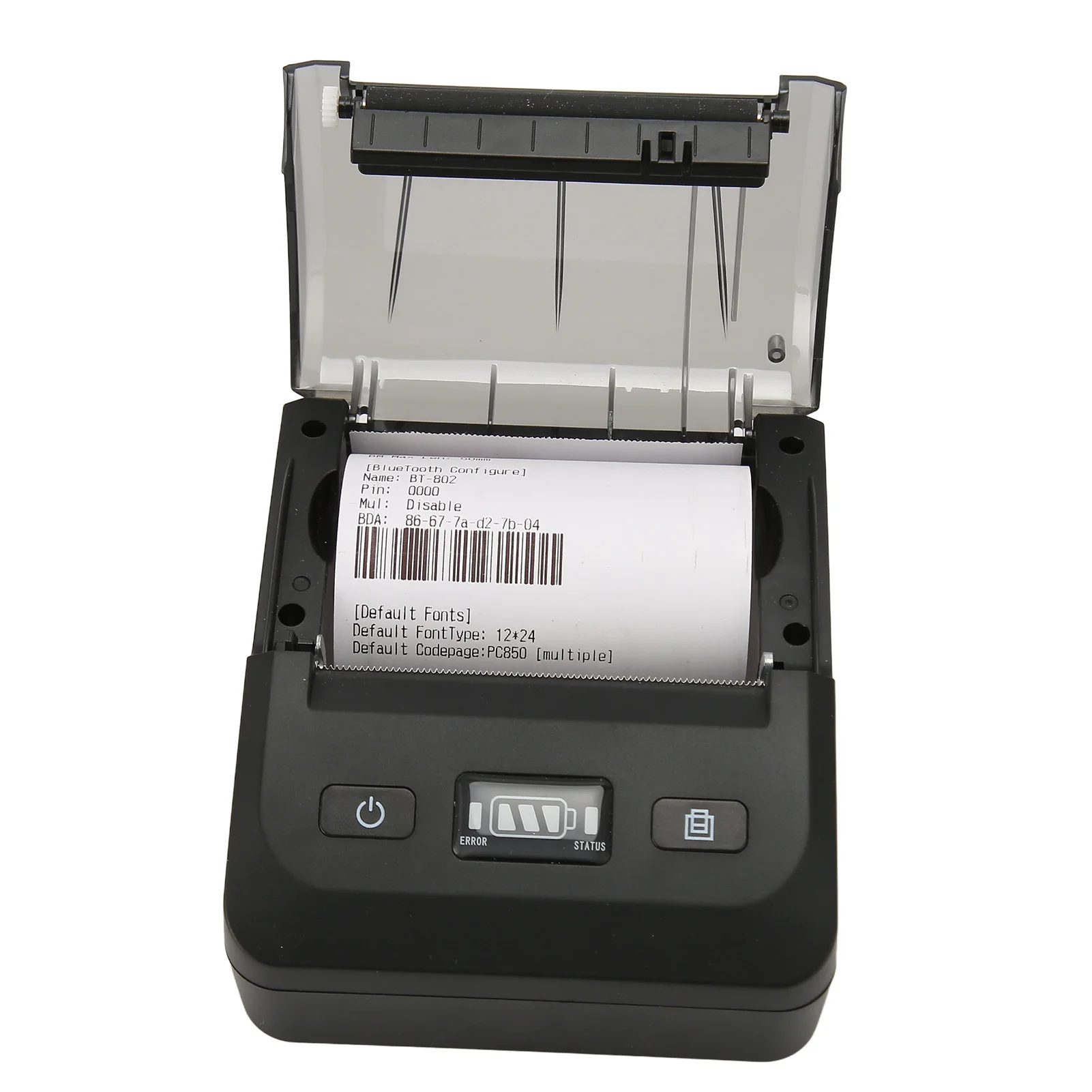 80mm 감열 프린터 BT4.2 연결 5080mm/s 203DPI ESC POS 호환 타입 C 배송 라벨 프린터 데스크탑 라벨 프린터