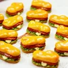 2pcs Simulation Kitchen Accessory 1:12 Hamburger Resin DIY Craft Decoration Miniature Fake Food Dollhouse Accessory 3