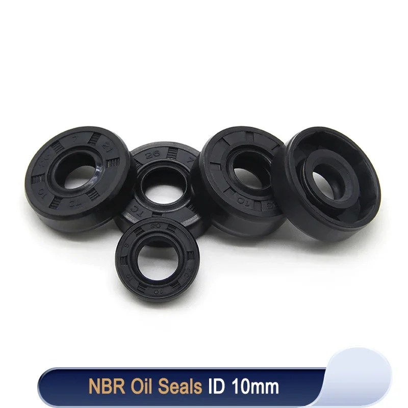2/5 Pz Nbr Paraolio Id 10Mm Tc-10 * 17/18/19/20/22/25/26*5/7/8/10Mm Gomma Nitrilica Albero Doppio Labbro Paraolio Guarnizione