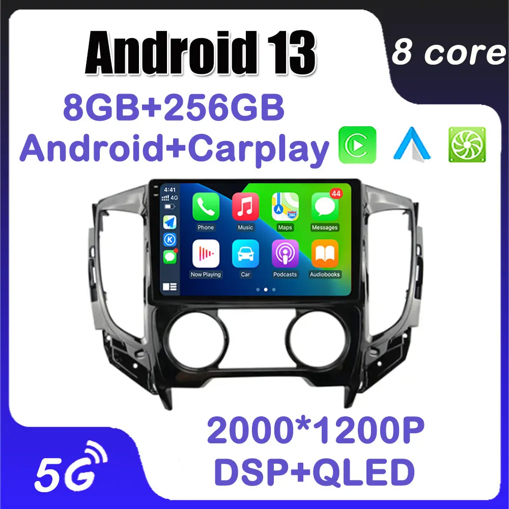 

Автомобильный мультимедийный видеоплеер DSP на Android 14 с GPS-навигацией для Mitsubishi 3 L200 Pajero Sport 2015 - 2019