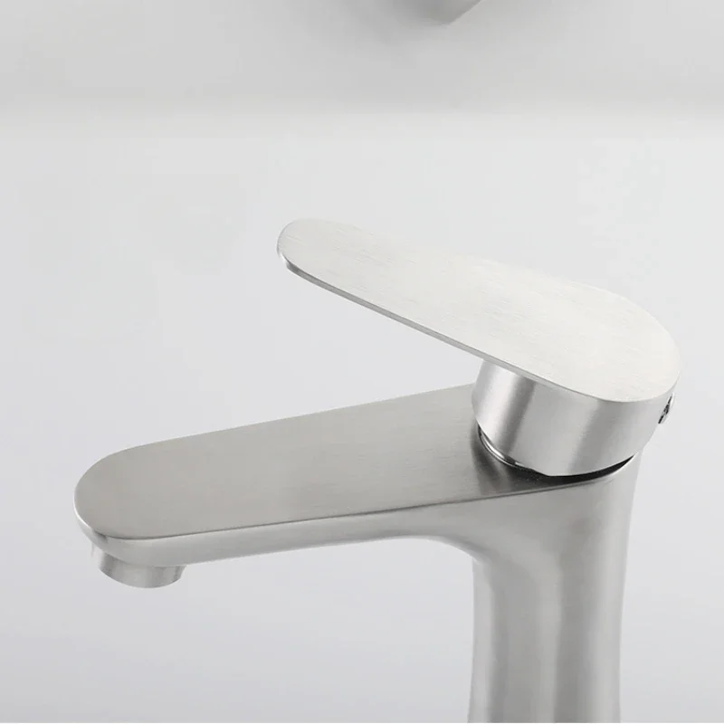 304 stainless steel hot and cold faucet, small waist shape lead-free health faucet, bathroom basin faucet
