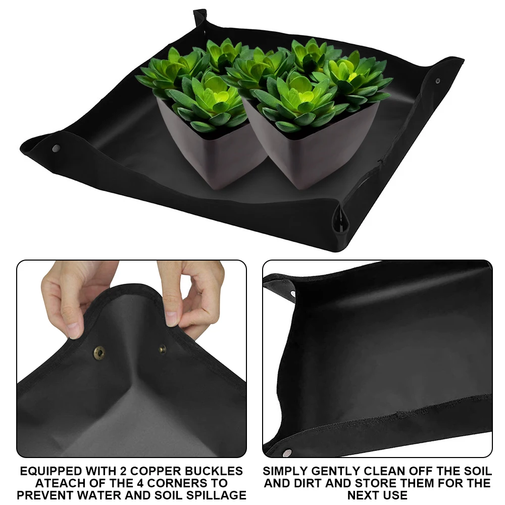 50/75/100CM PE Plant Seedling Mat Plant Transplanting Repotting Thicken Pad Waterproof Foldable Reusable Garden Floral Pot Mat groot plant pot