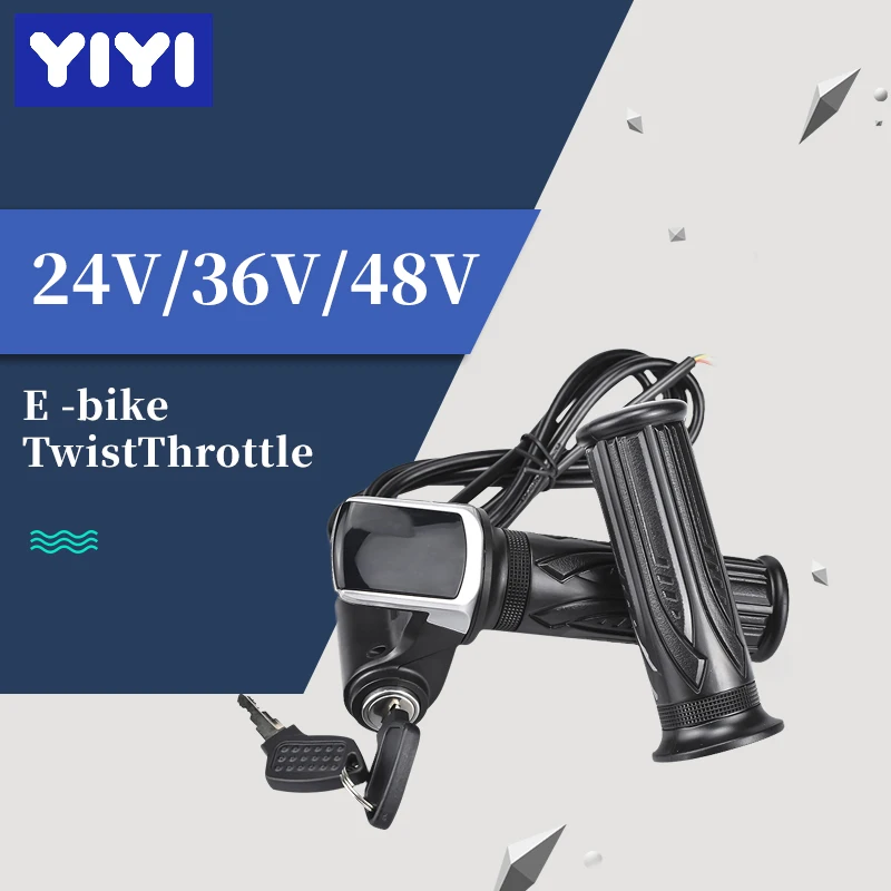 24V 36V 48V Twist Throttle Control Grip Handlebar for Electric Scooter E-bike 