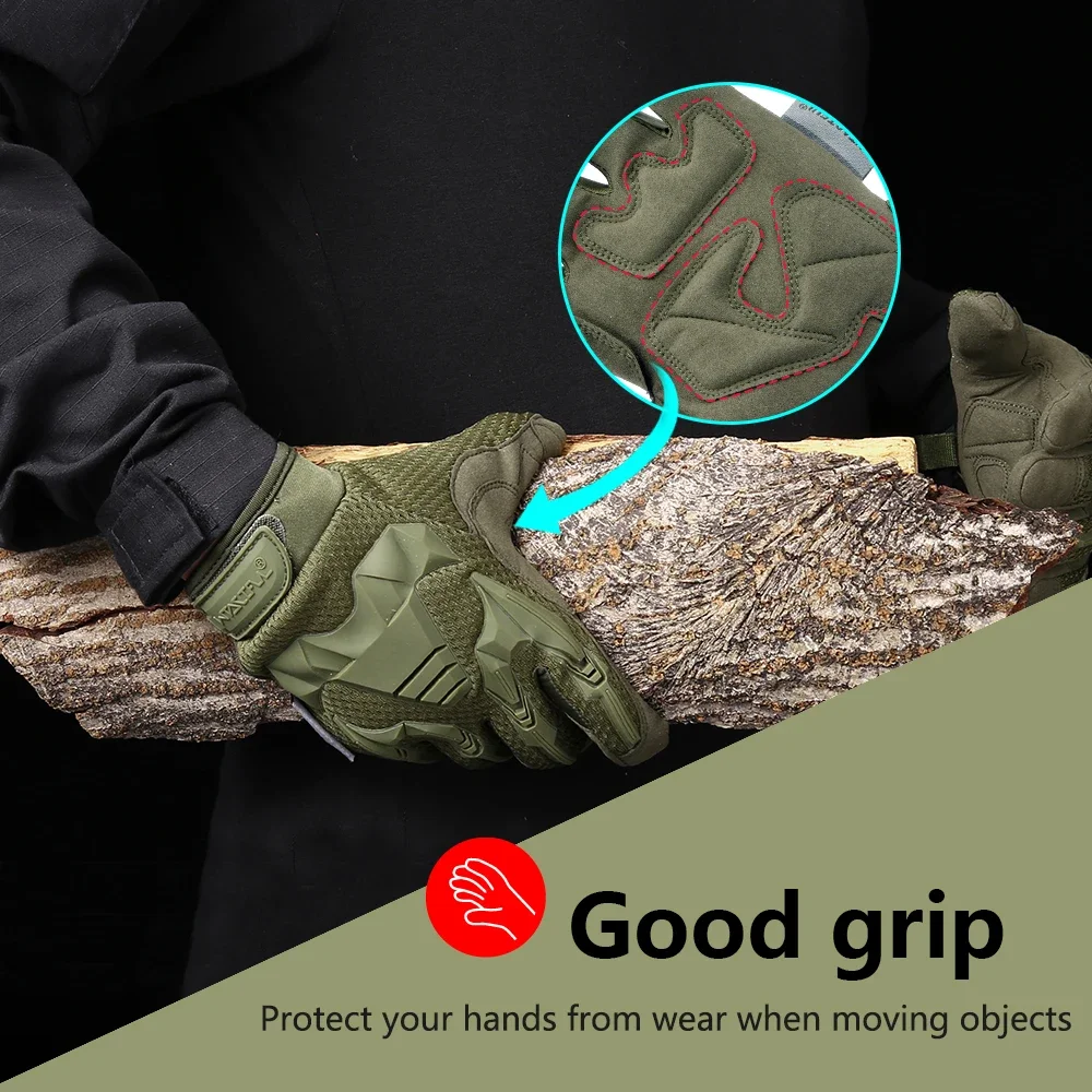 Tactical Gloves Touch Screen Paintball Shooting Airsoft Combat Bicycle Rubber Protective Anti-Skid Full Finger Glove Men Women tactical gloves full finger gloves sports gloves