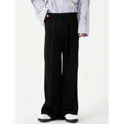 Poetry | Autumn New Products Korean Casual Suit Pants Men's Loose Wide Legs Trend Pure Color Casual Pants
