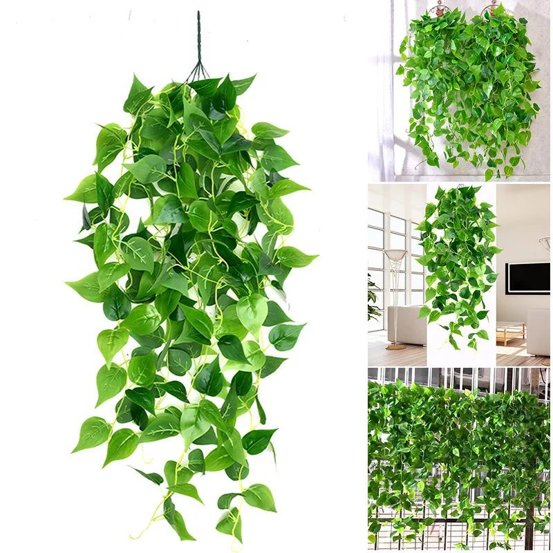 Artificial Hanging Rattan Simulation Plants Leaf Wall Art Ornament for Home Living Room Bedroom Decor C66 | Дом и сад