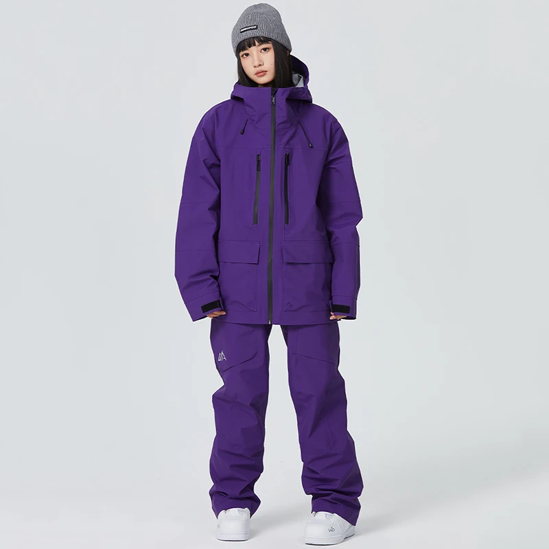 2024 Couple Skiing Suit Winter Warm Snowboard Tracksuit New Windproof Women Ski Clothes Men Outdoor Sport Snow Jacket Pants Set