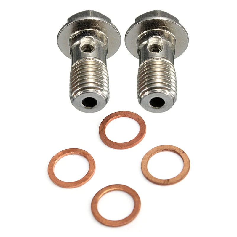 Stainless Steel Screw Motorcycle Screws Motorcycle Stainless Brake Banjo Screw M10*1.25mm 2 Pcs