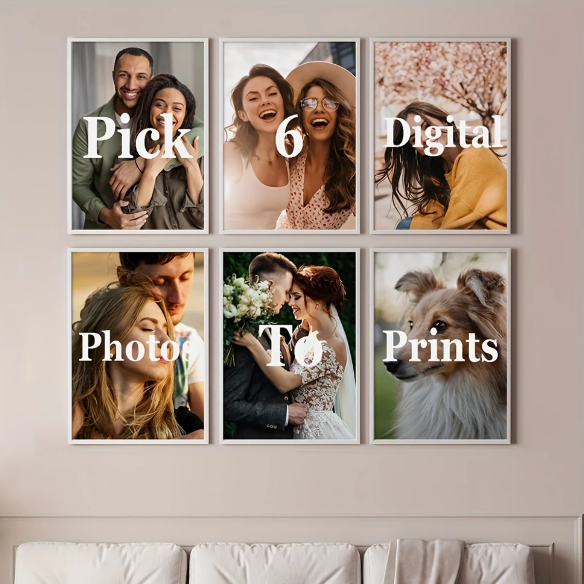 4/5/6pcs Custom Canvas Printing Personalized Photo Custom Set Prints Family Life Pets Scenery Couple Weddings Home Decor Poster 1