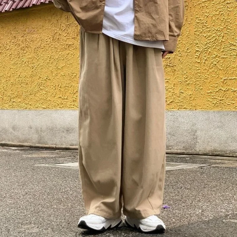 

Cotton Baggy Pants Men Wide Leg Oversize Japenese Y2k Ankle-length Long Harem Trousers Casual Sport 2024 New Style Pants D29