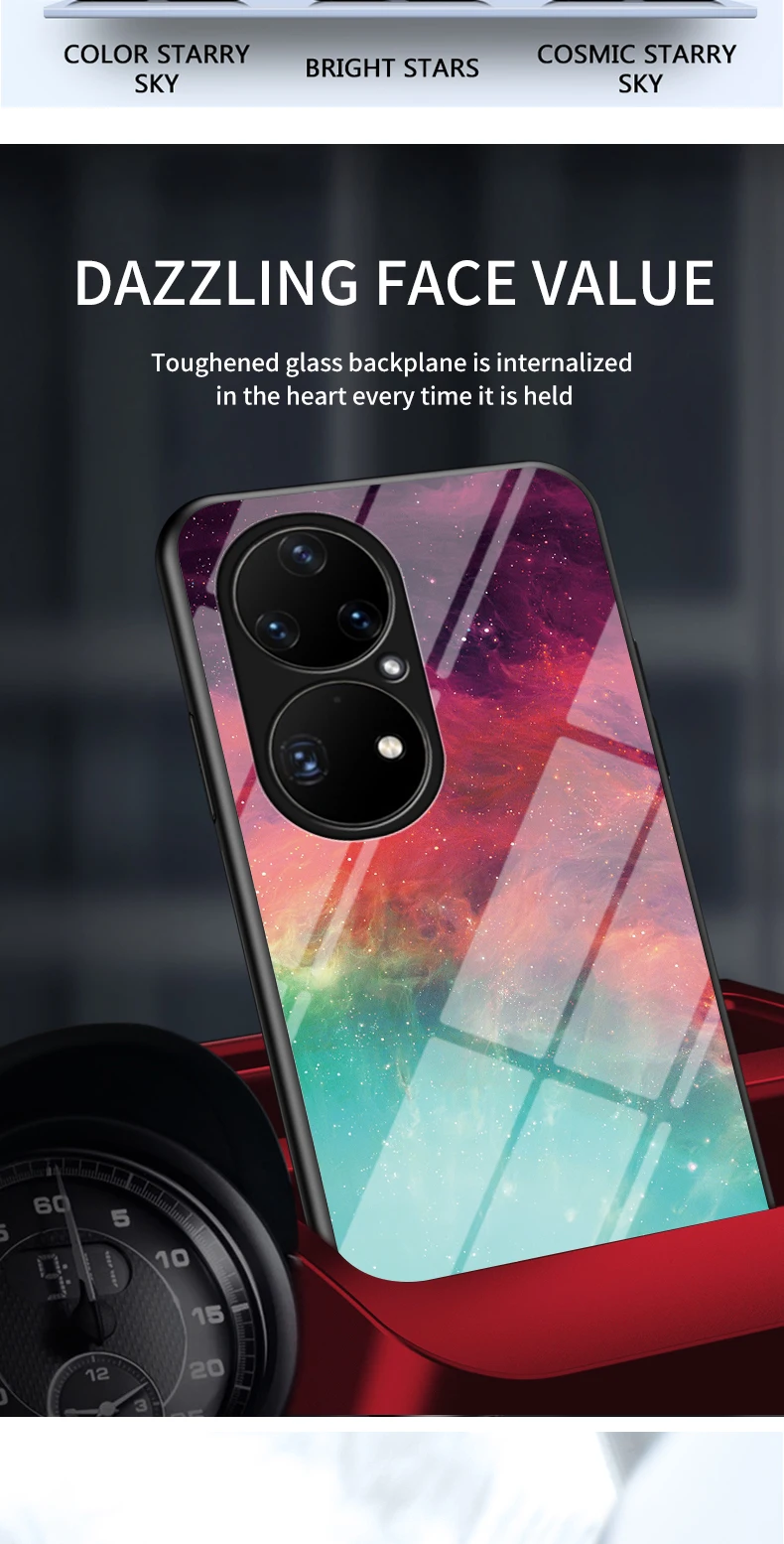 para P9 P10 P20 P30 P40 Lite Case DECLAREYAO Luxo Espelho Rígido Vidro Temperado Coque Para Huawei P9 P10 P20 P30 P40 P50 Pr_voghion.com