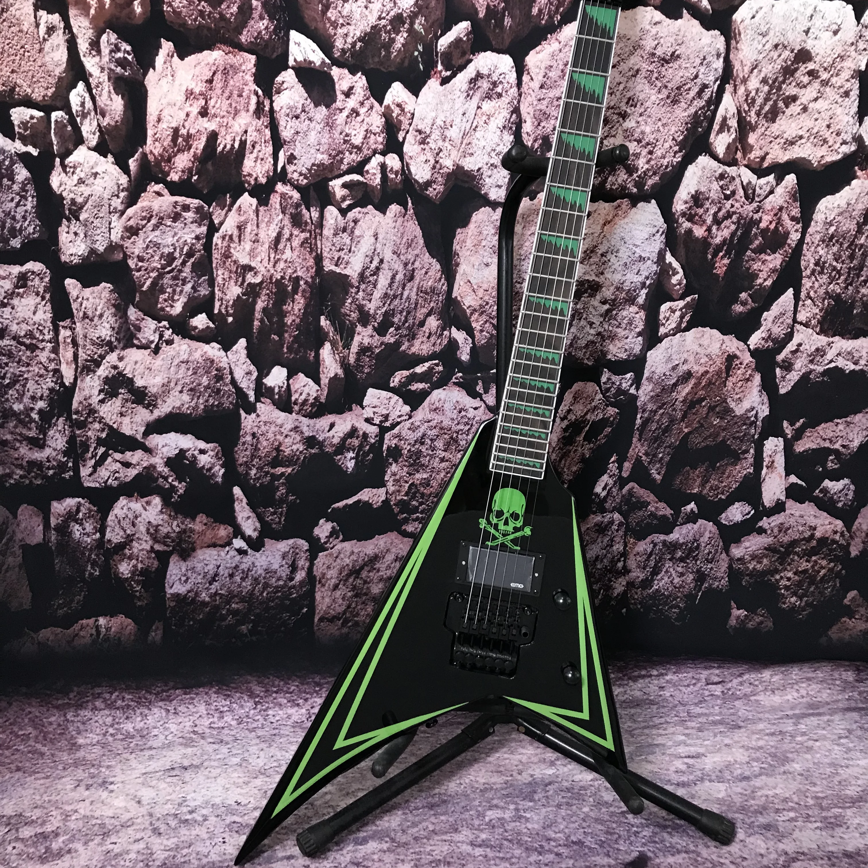 factory electric guitar tremolo system active pickup green line