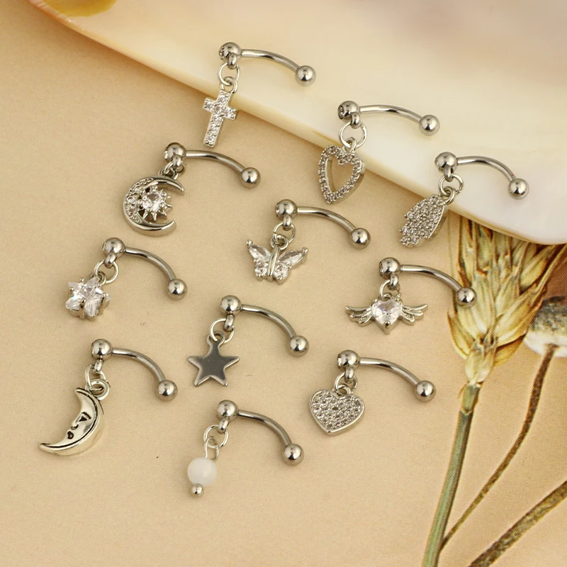 1pc Ear Piercing Helix Daith Tragus Cartilage Earrings for Women Girls Zirconia Eyebrow Rings Barbell Stud Girlish New Jewelry