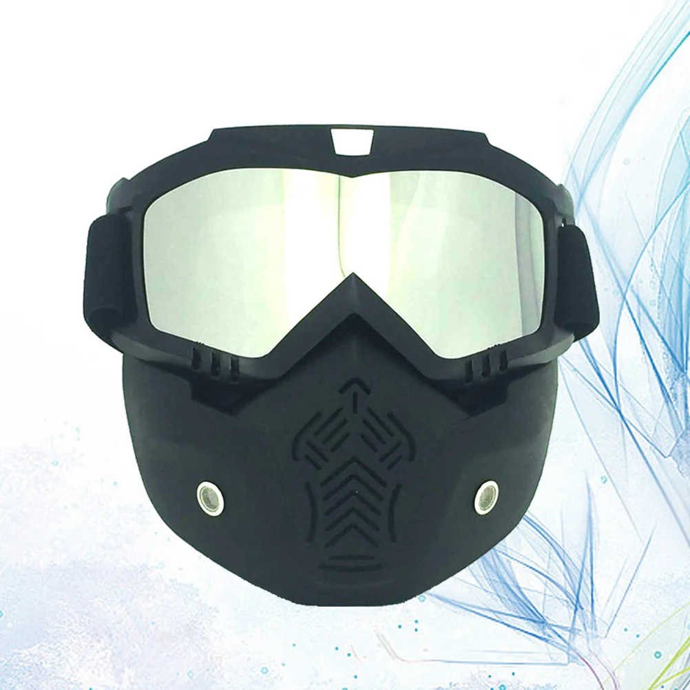 

Motor Glasses Motorcycle Helmets Face Mask Detachable Cover Motorbike Lens Goggles