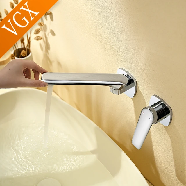VGX ทองปกปิดห้องน้ําก๊อกน้ําตลับฝังอ่างล้างจานก๊อกน้ําอ่างล้างหน้า Gourmet อ่างล้างหน้า Tapware ร้อนน้ําเย็นแตะทองเหลือง 5