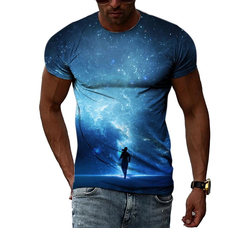 

Summer Hot Thriller Horror Graphic 3D Print Men's T Shirt Hip Hop Spoof Street Fashion Personality Short Sleeve O Neck Clothing