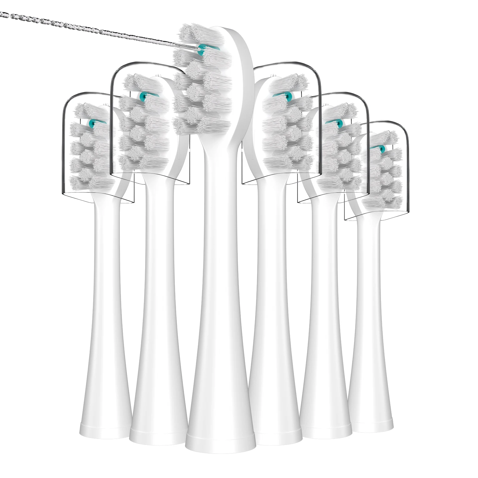 Substituição Flossing Toothbrush Cabeças com Capas Água Pik Sonic Fusão Sf01 Sf02 2.0 Sf03 Sf046 Contagem