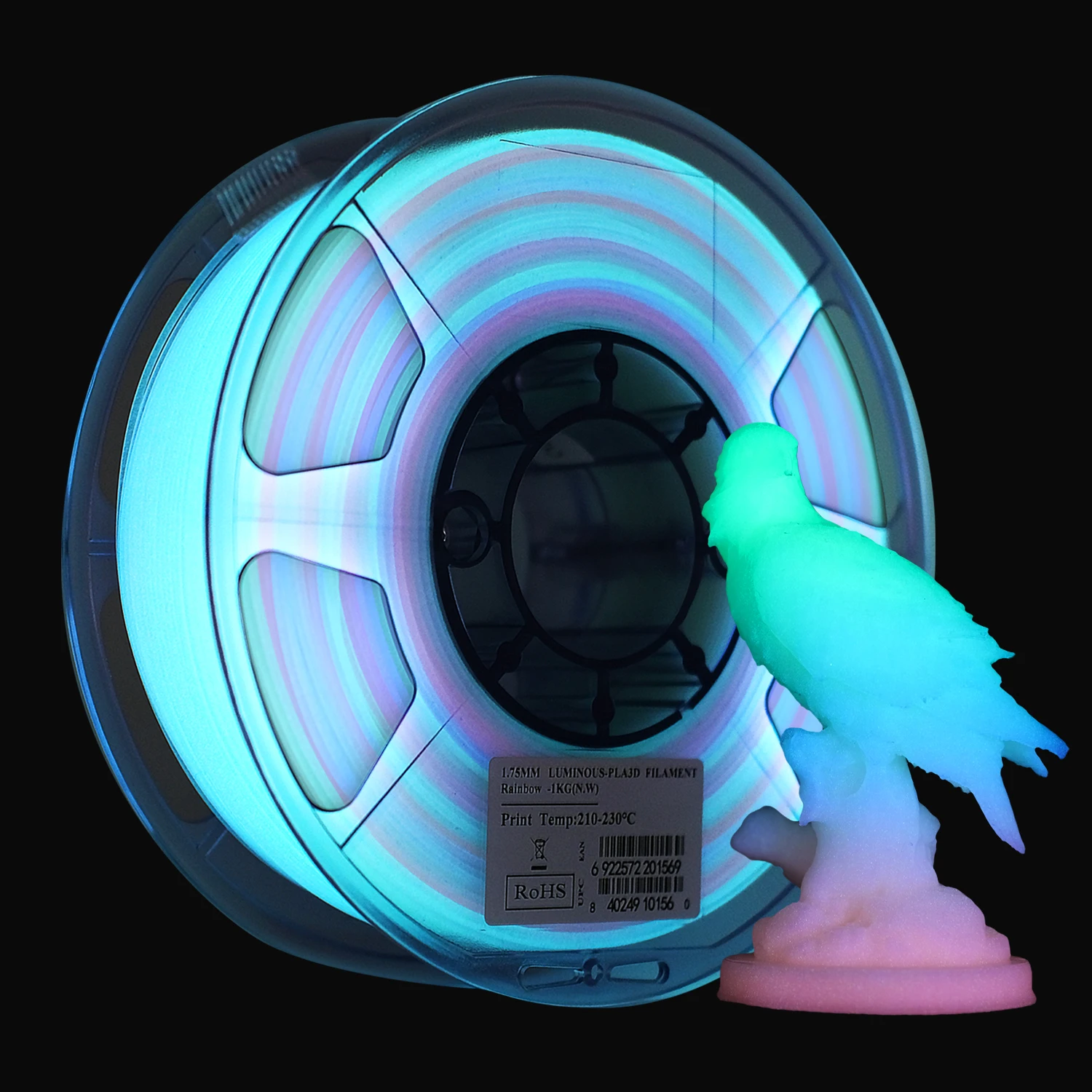 DARK RAINBOW PLA FILAMENT - 1.75MM, 1KG SPOOL