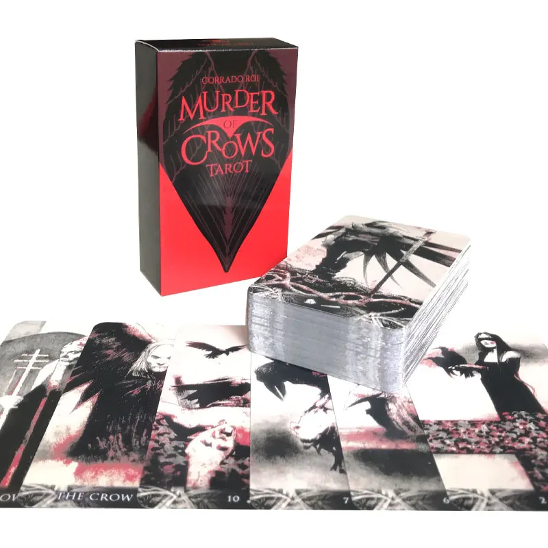 

Hot sales Crow Tarot Oracle Card Fate Divination Prophecy Card Family Party Game Tarot 80 Card Deck PDF Guide