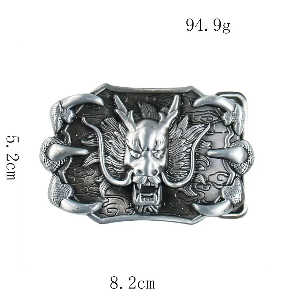 Cool Metal Chinese Dragon Belt Buckle Long King Head Eagle Claw Men Leather Craft Strap Homemade Cowboy Male Jeans Accessories