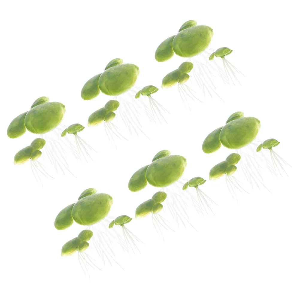 

18 Pcs Artificial Duckweed Mini Fish Tank Floating Plants Leaves Fake Simulation Accessories Decorations