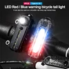 LED Red Blue Shoulder Police Light with Clip USB Charging Flashing Warn Safety 1
