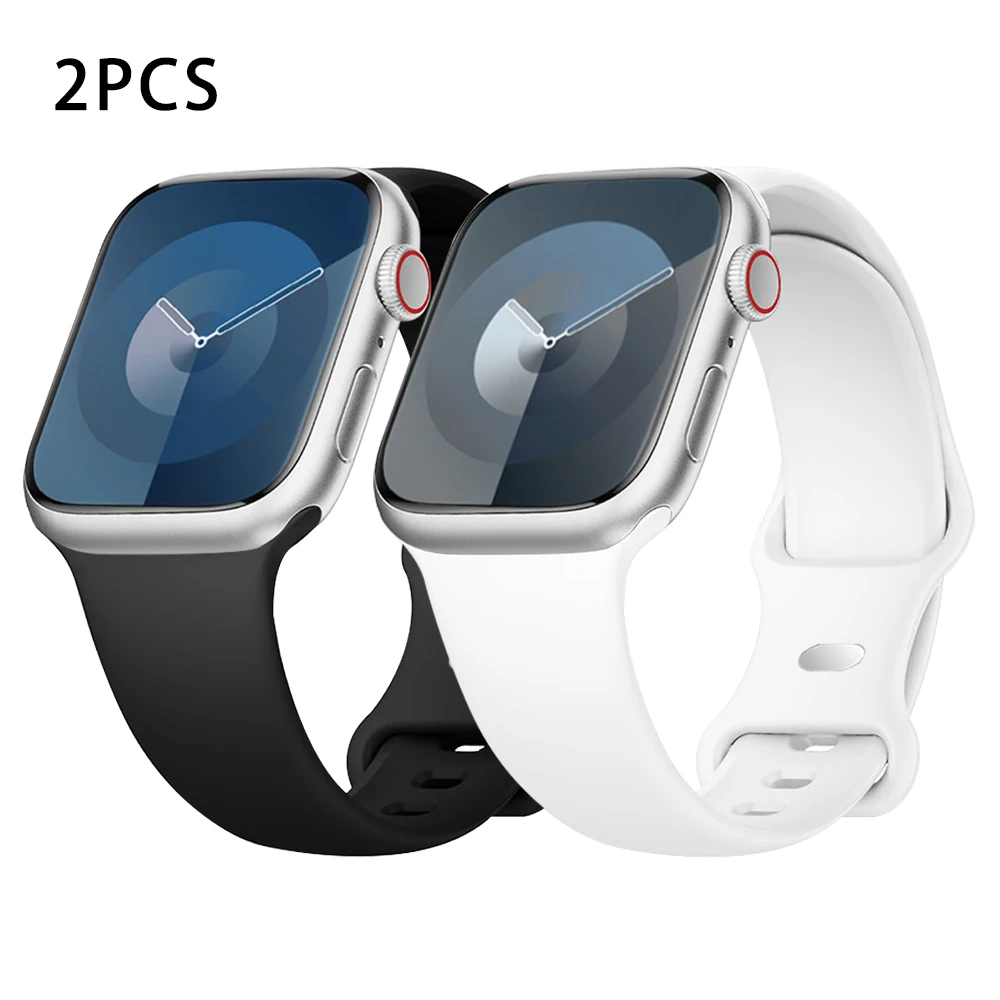 Premium Silicone Watch Strap - Compatible with Apple Watch Series
