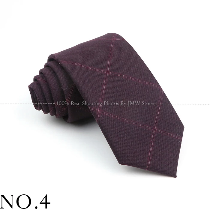 Herren Krawatten 7cm klassische Wolle handgemachte dünne graue karierte Krawatten gestreiften schmalen Kragen schlanke Kaschmir lässige Krawatte Accessoires Geschenk – Detail 4