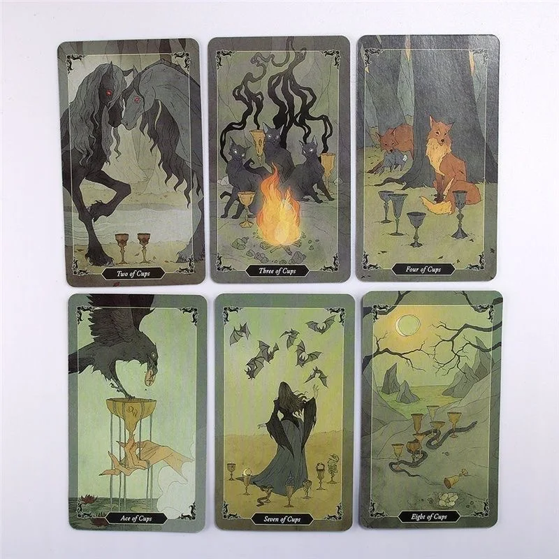 Dark Wood Tarot Cards A 78 Oracle Deck English Visions Divination Edition Borad Playing Games 3