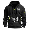 Fashion Autumn and Winter Men's Brand Clothing Design Multiple Zippers Printed Hoodie Casual Sweater Loose Hooded Jersey