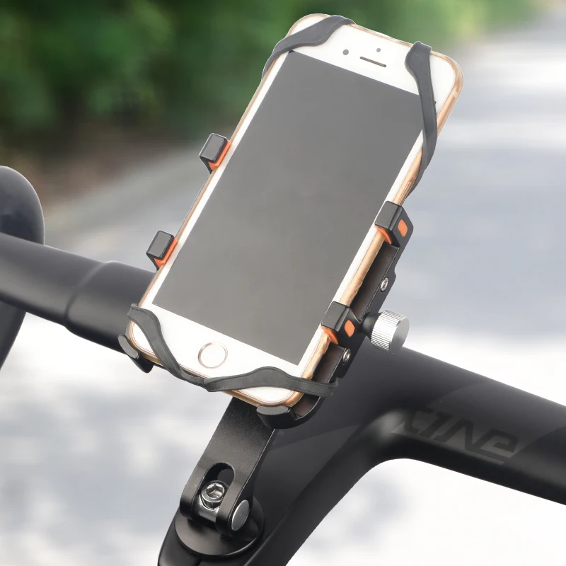 Deemount Bicycle Headset Top Mobile Phone Holder Bracket 360-degree Rotation Mtb Road Bike Cell Phone Support Rack Cycling Parts