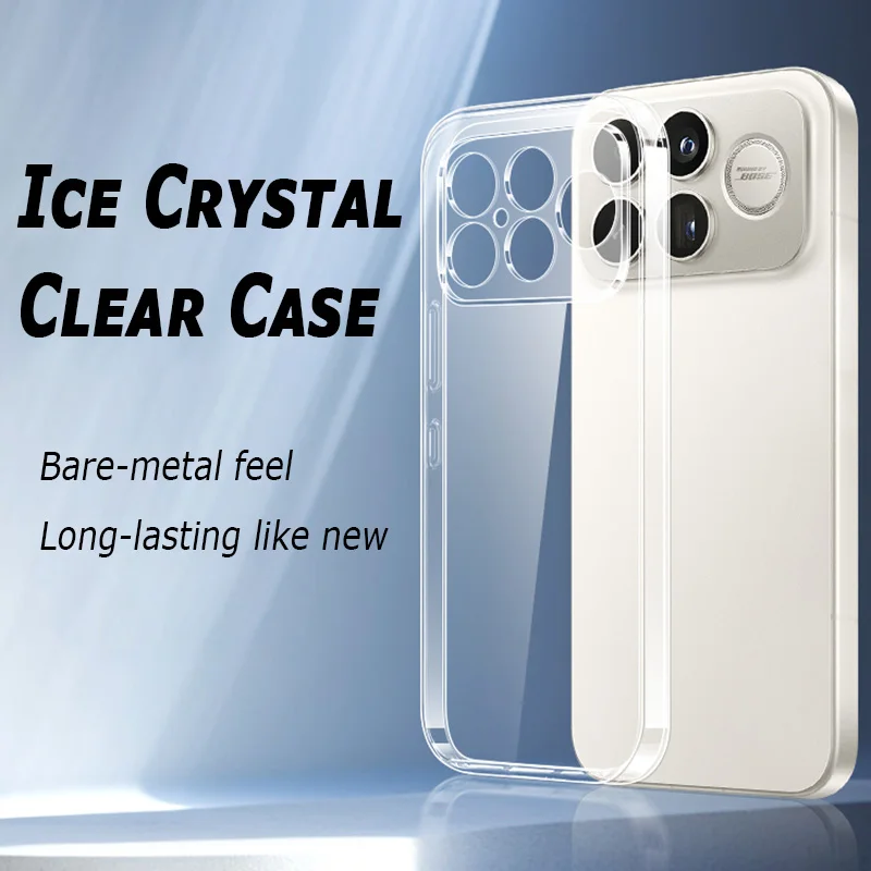 Flexible Durable Clear TPU Phone Case - 360° Soft Transparent Shockproof Shield