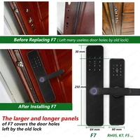 RAYKUBE F7 TT Lock Smart Fingerprint Lock Electric Door Lock With Longer Larger Handle Panels Mirror Design APP Remote Control - Image 2