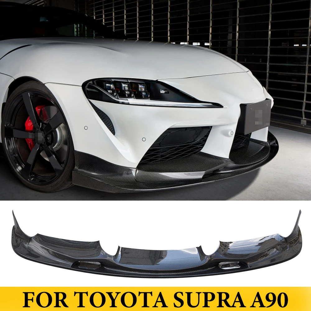 For Toyota Supra A90 Carbon Fiber Front Bumper Lip Spoiler Car Styling