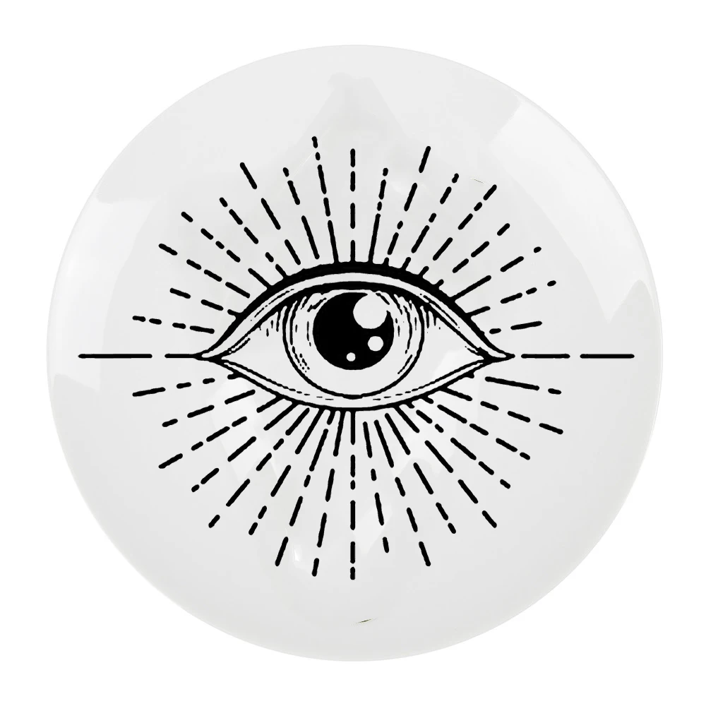 Star Eye Decorative Art Plates High-End Evil Eye Painting Wall Plate Ceramic Display Art Plate Home Restaurant Decoration 4
