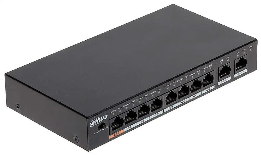 Коммутатор PoE DH-PFS3010-8ET-65 10-портовый коммутатор | Компьютеры и офис