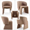 Barrel Dining Kitchen Chairs Set of 2, Modern Mid Century Living Room Chairs Upholstered Round Backrest Accent Side Chairs 6