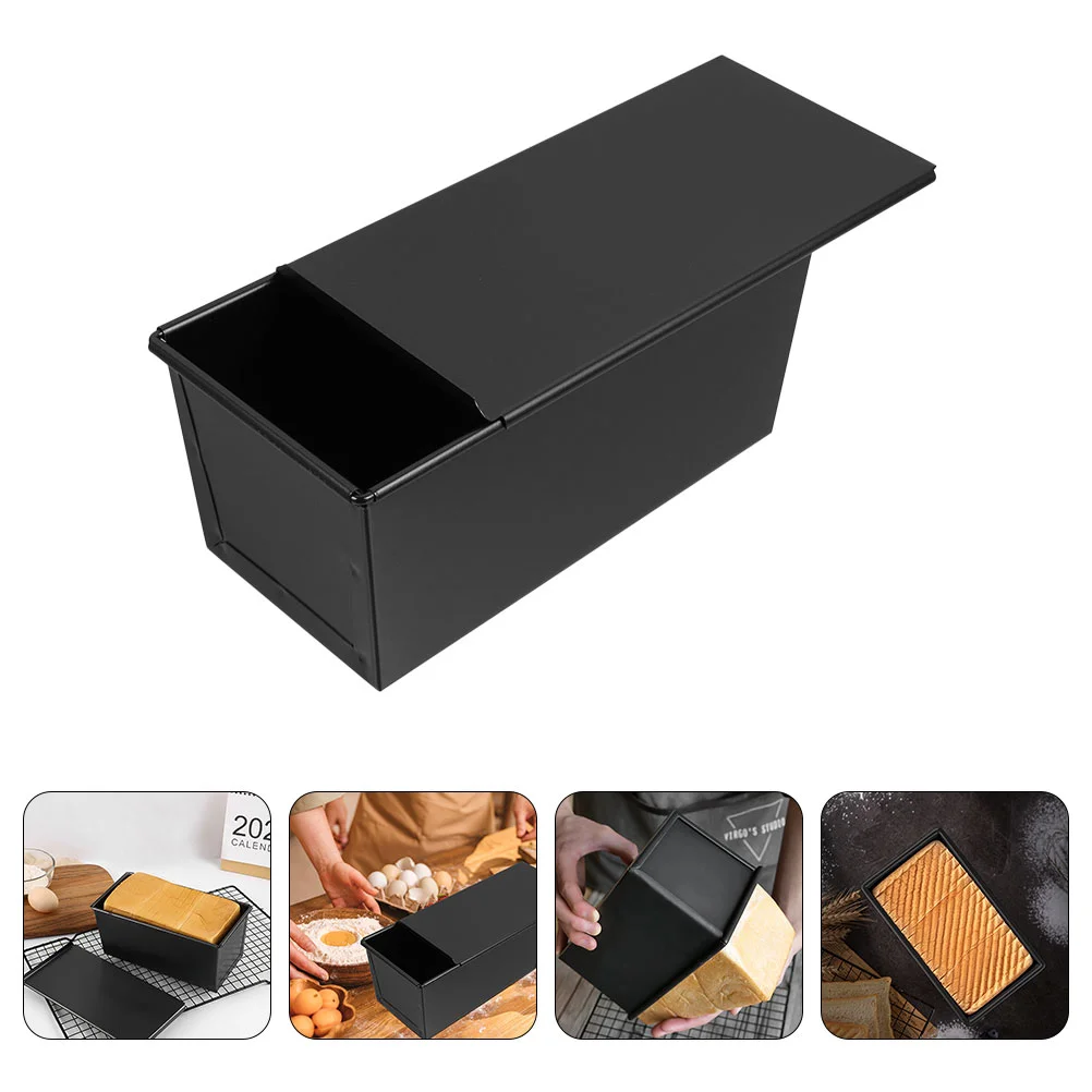 

Loaf Pan Baking Bread Pan Toast Baking Mold Non-Stick Cake Pan Mini Toast Mold Lidded Loaf Baking Mold Kitchen Baking Tools